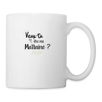 Veux tu être ma marraine - Mug blanc - blanc - Droite