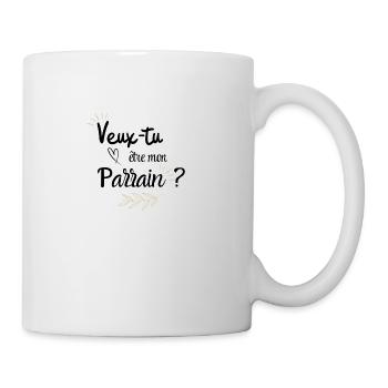 Veux tu être mon parrain - Mug blanc - blanc - Droite