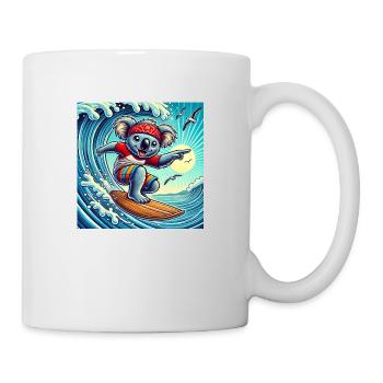 Surfen wie ein Koala: Wellen, Sonne und Spaß! - Tasse - Weiß - Rechts