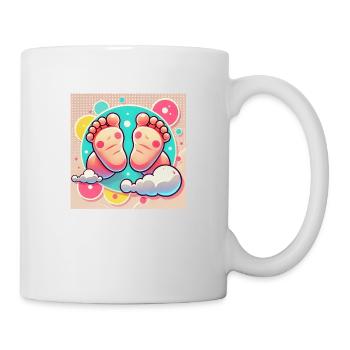 Zauberhafte Babyfüße – Der Anfang von etwas Großem - Tasse - Weiß - Rechts