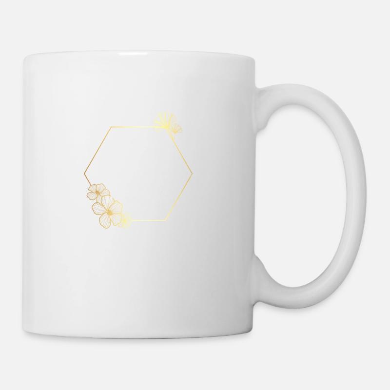 Team de la Mariée doré floral - Mug blanc - blanc