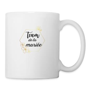 Team de la Mariée doré floral - Mug blanc - blanc - Droite