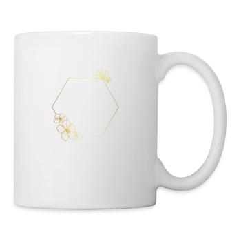 Témoin de la Mariée doré floral - Mug blanc - blanc - Droite