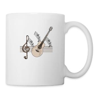 Gitarre - Tasse - Weiß - Rechts
