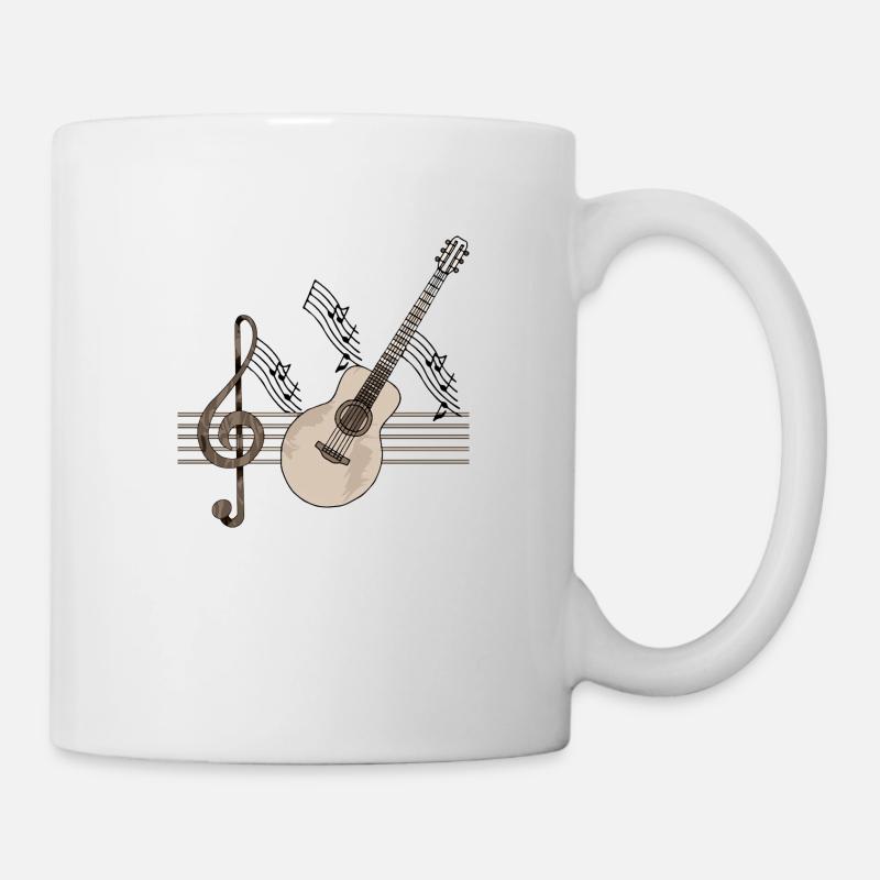 Gitarre - Tasse - Weiß