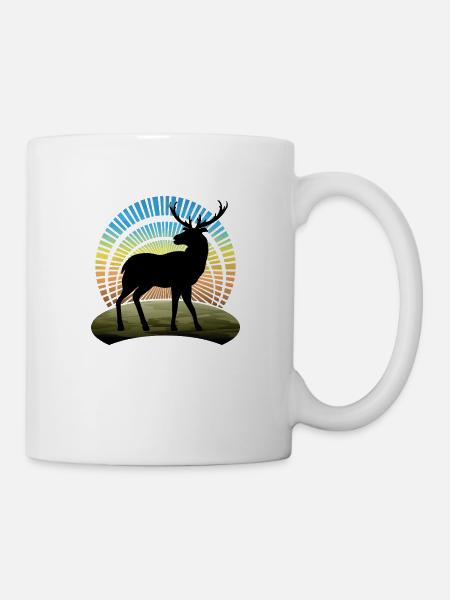 Hirsch - Tasse - Weiß