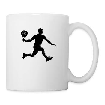 Padel player side black - Mug - white - Right