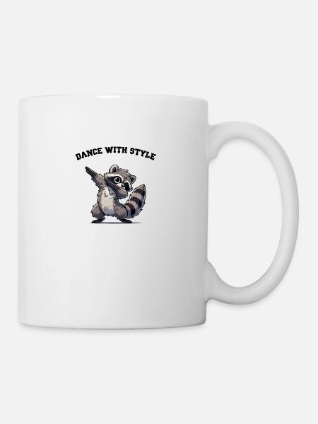 waschbär dabbing - Tasse - Weiß