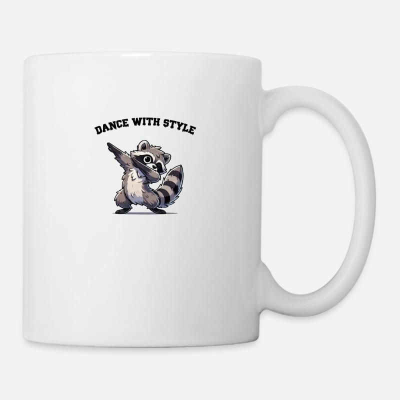 waschbär dabbing - Tasse - Weiß