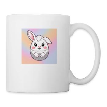 Eierglück mit Hase - Tasse - Weiß - Rechts