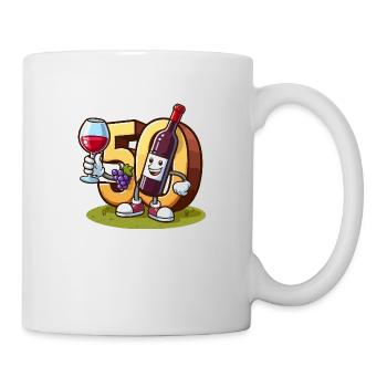 50 years of wine - Mug - white - Right