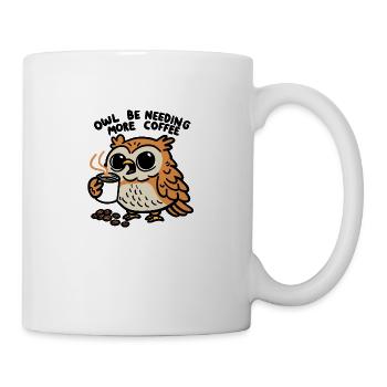 hibou avoir besoin de plus de café drôle cadeau d’amoureux du café - Mug blanc - blanc - Droite