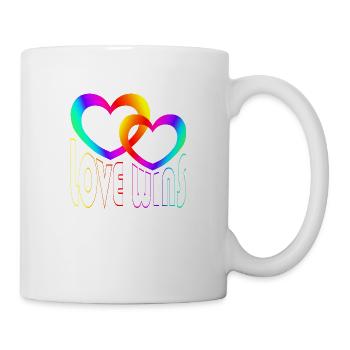 Rainbow Colorful Hearts - Love Wins - Mug - white - Right