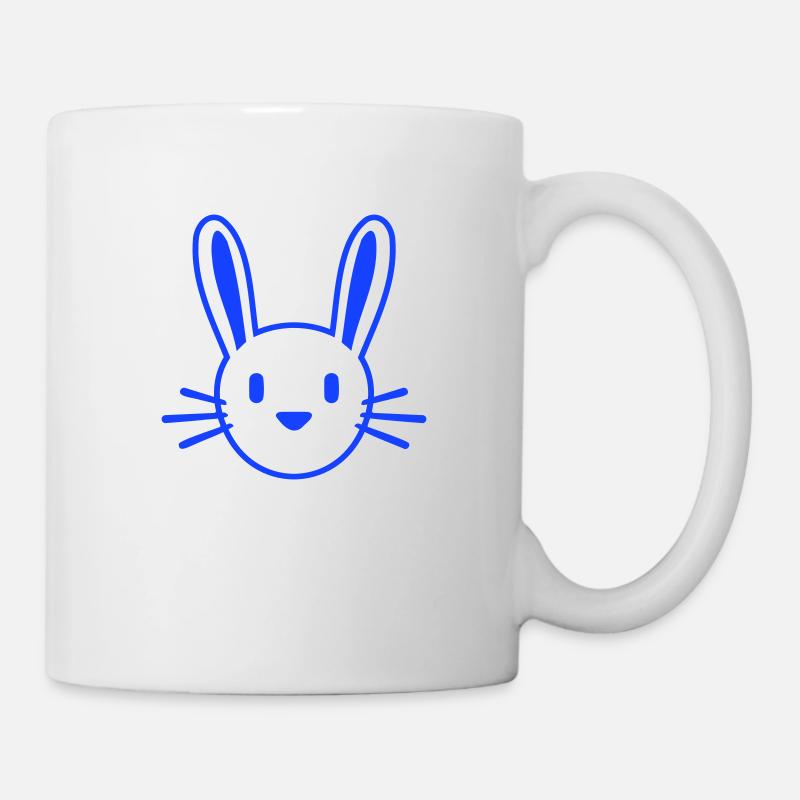 Lapin Lapin Dessin animé Petit Animal Mignon - Mug blanc - blanc