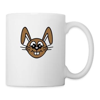 Hase Kaninchen Häschen Cartoon Kleintier niedlich - Tasse - Weiß - Rechts