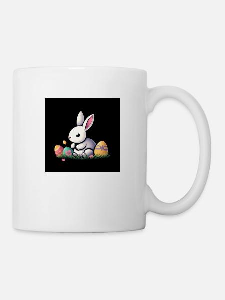 Fluffige Osterfreude - Tasse - Weiß