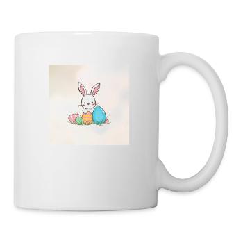 Osterei-Abenteuer mit Hasi (Ostern) - Tasse - Weiß - Rechts