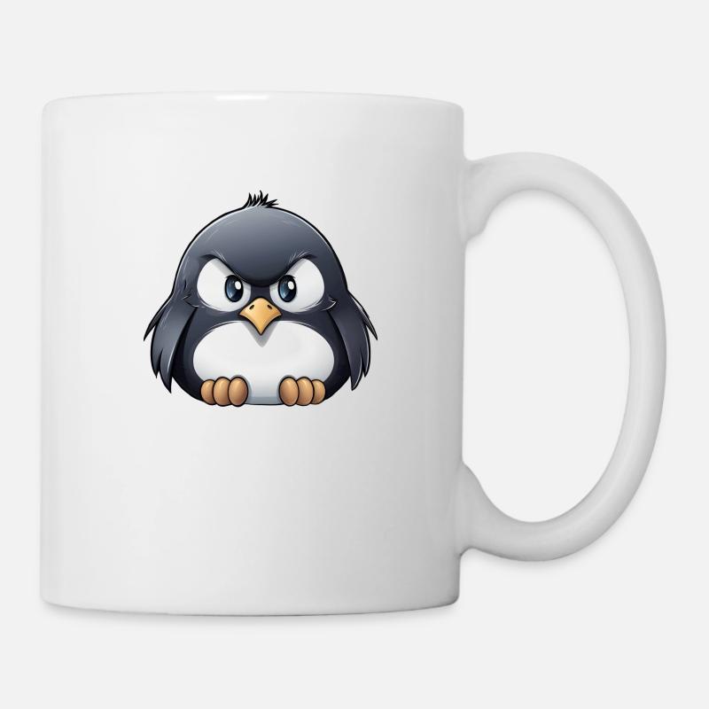 Grumpy Pinguin - Tasse - Weiß