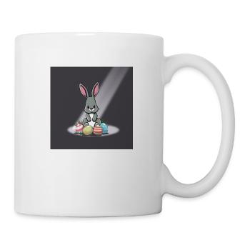 Ostertag und Hase - Tasse - Weiß - Rechts
