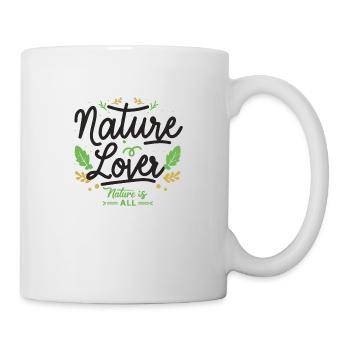 Amoureux de la nature Nature est tout vert Text Art - Mug blanc - blanc - Droite