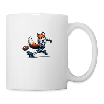 fuchs football - Tasse - Weiß - Rechts