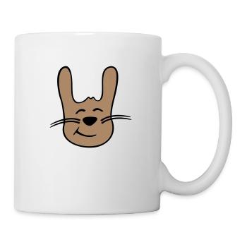 Hase Kaninchen Häschen Cartoon Kleintier niedlich - Tasse - Weiß - Rechts