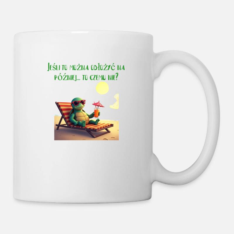 Tortue décontractée - Mug blanc - blanc