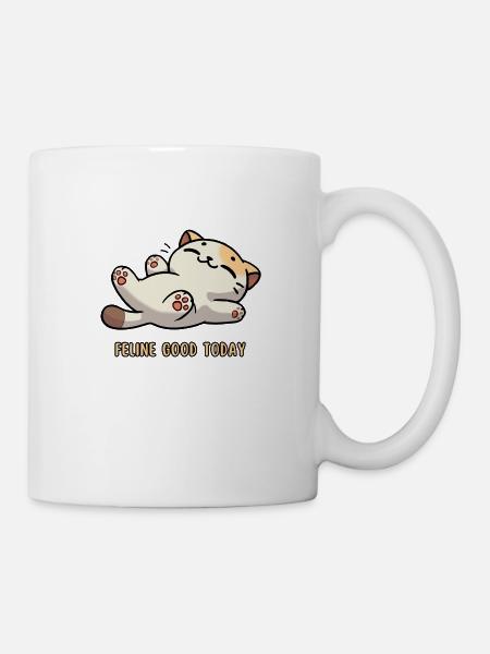 Niedliche Katze Cute Cat Feline good today - Tasse - Weiß