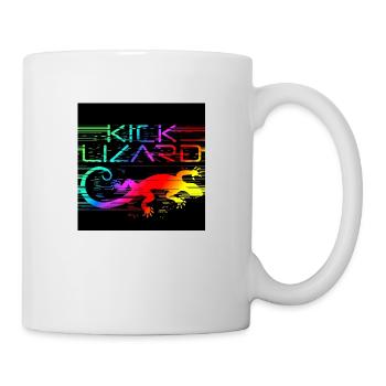KICK LIZARD LOGO RAINBOW BLACK - Mug - white - Right