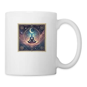 Mystic Awakening – Spiritual Meditation Design - Mug - white - Right
