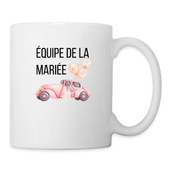 Brautteam - Autohochzeit - Tasse - Weiß - Rechts