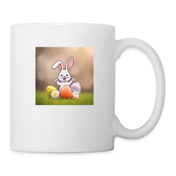 Lustiger Osterhase & Freunde - Tasse - Weiß - Rechts