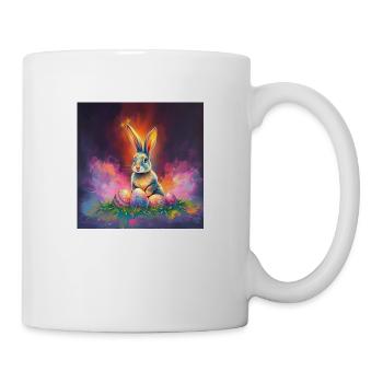 Hasenparty & Eierregen - Tasse - Weiß - Rechts