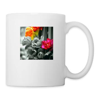 Blumen - Tasse - Weiß - Rechts