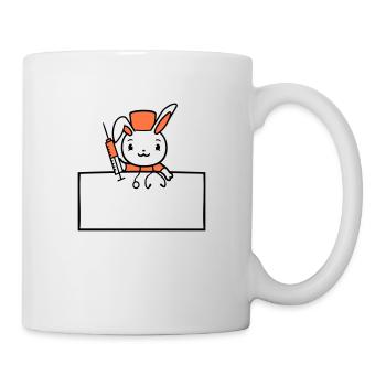 Hase Arzt Spritze Krankenschwester Krankenhaus - Tasse - Weiß - Rechts