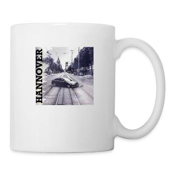 HANNOVER - Auto auf Schiene in „schwarz“ - Tasse - Weiß - Rechts