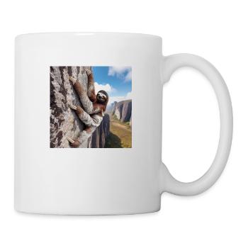 Faultier Wanderer FreeClimber - Tasse - Weiß - Rechts