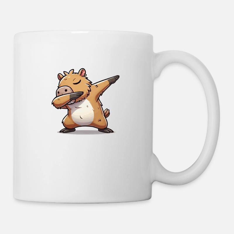 capybara dabbing - Tasse - Weiß