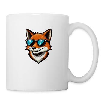 fuchs comic sonnenbrille - Tasse - Weiß - Rechts
