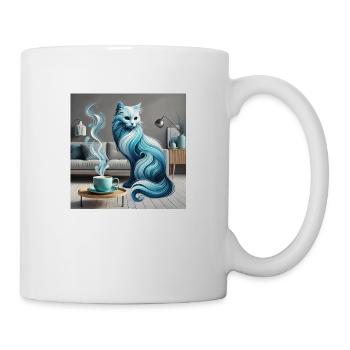 Cat and Coffee - Mug - white - Right