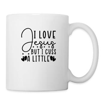 I Love Jesus But I Cuss A Little - Mug - white - Right