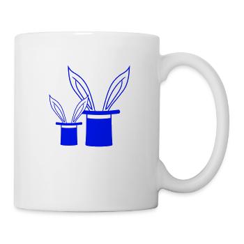 2 Bunnies Family Top Hat Magic Trick Child - Mug - white - Right