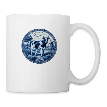 Vache bleue de Delft - Mug blanc - blanc - Droite
