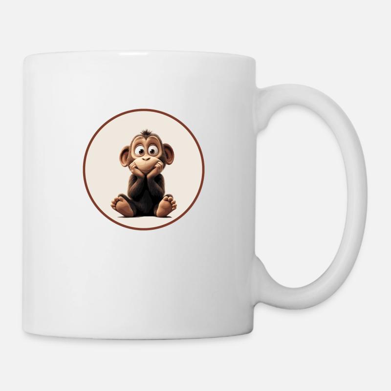 Schimpanse - Tasse - Weiß