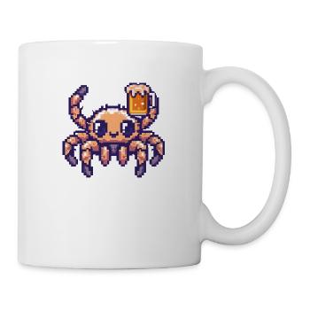 Tarantula Pixel Bier - Tasse - Weiß - Rechts