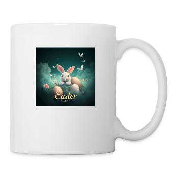 „Hase und Ei – Perfekte Kombi“ - Tasse - Weiß - Rechts