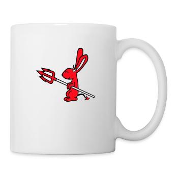 Bunny Devil Demon Evil Satan Hell Trident Costume - Mug - white - Right