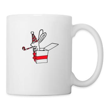 Hase Geburtstag Jahre alt Geschenk Tröte Party Hut - Tasse - Weiß - Rechts