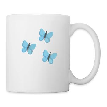 Papillons - Mug blanc - blanc - Droite