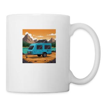 Camping à la montagne, nature, liberté - Mug blanc - blanc - Droite